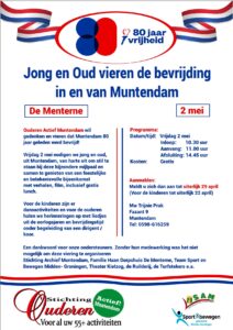 flyer Jong en Oud vieren de bevrijding Muntendam